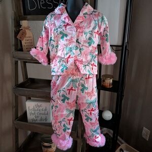 The NEW Boutique Pink and Green Kids Pajama Set